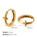 color: EH1175G Gold Small Hoop Earrings