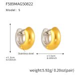 color: F589-Mixed Color Earrings -S-8mm