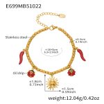 color: E699-Gold Bracelet 16+5cm