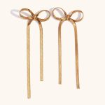 color: Bow Gold Stud Earrings MS-821