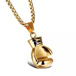 color: Boxing Glove Gold + Plated Chain