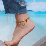 Stainless Steel DIY Multi-Element Pendant Inlaid Zirconium Anklet Combination Plated 18K Gold Jewelry