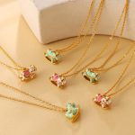 2026 New Cartoon Macaron Color Cute Rocking Horse Pendant Necklace Non-Fading Clavicle Chain