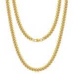 color: 4mm Box Buckle Gold / size: Length 18cm Stainless Steel