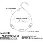 color: TXE248-B Style Steel Color Zircon Bracelet 17+3cm