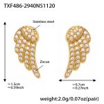 color: TXF486-Gold Earrings