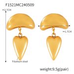 color: F1521-Gold Earrings