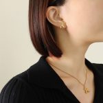 color: F598-Gold Stud Earrings