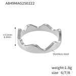 color: A849-Steel Color Ring / size: US 6