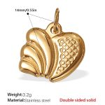 color: PJ451G Double-sided Solid Gold Pendant