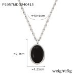 color: P1957-Steel-Black Necklace