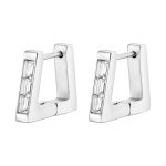 color: Triangle Inlaid Zircon Earrings MS-602