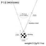 color: P181-Steel Color Necklace 39+5cm