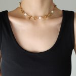 color: P470-Gold Necklace -38+5cm