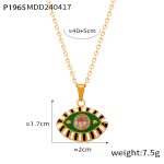 color: P1965-Gold Green Color White Rhinestone