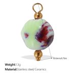 color: PJ665LGG Light Green Ceramic Pendant