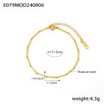 color: TXE079-Gold Polished Segment Length 12mm-Small