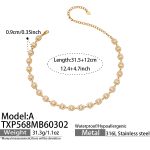color: TXP568-A Gold Drop Necklace 31.5+12cm