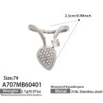 color: A707-Steel Color Ring / size: US 7
