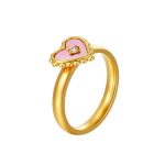 color: Heart Pink Shell Ring