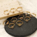 Light Luxury High-End Zircon Ring Women's All-Match Love Moon Open Ring