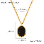 color: P1957-Gold-Black Necklace