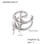 color: A550-Steel Color Ring / size: US 7