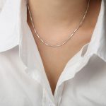 color: P404-Fine Style Steel Color Necklace -40+5cm-6g