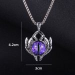 color: Big Eye Purple + Stainless Steel Chain