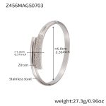 color: Z456-Steel Color White Zircon Bangle
