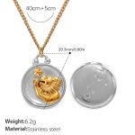 color: XL769SG12 Two-tone Gold Color Necklace