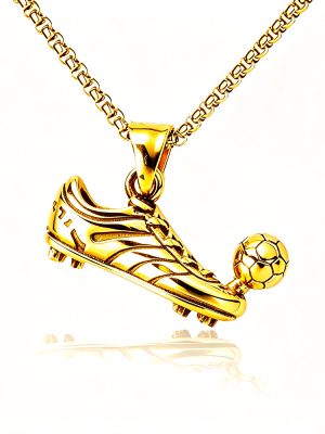 Punk Sports Football Basketball Shoes Cross Men's Stainless Steel Chain Pendant Necklace Clothing