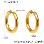 color: F715-Gold Earrings -Inner Diameter 20mm Outer Diameter 28mm