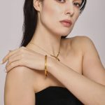 French New Simple Aperture Bracelet round Simple Bracelet Stainless Steel Plated 18K Real Gold Hand Ring