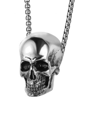 Personalized Stainless Steel Skull Men's Hip Hop Necklace Vintage Pendant Ornament Men and Women Accessories