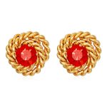 color: Gold Red Rhinestone MS-518B