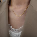 color: P1694-Gold Necklace -40+5cm