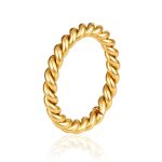 color: Thick Twist Ring Gold / size: US 6