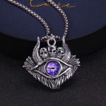 color: Purple + Stainless Steel Chain