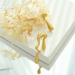 Unique Design Special-Shaped Asymmetric Earrings Stainless Steel 18K Gold Plating New Studs