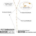 color: P573-Gold Necklace 41+5cm