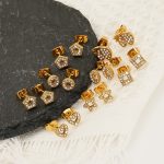 Love Moon XINGX Inlaid Zircon Advanced Stud Earrings for Women Personality Wild Earrings