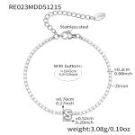 color: RE023-S Letter Steel Color Bracelet 16+5cm