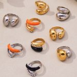 Electric Opening Ring Set Plated 18K Real Gold Dripping Zircon Index Finger Ring 24H Collection