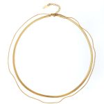 color: Blade Chain Plus Fine Snake Chain Gold C-001