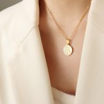 color: RP014-B Letter Gold Necklace -39+5cm