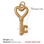 color: PJ435G Double-sided Solid Gold Pendant
