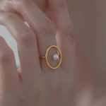Simple Stainless Steel Geometric Design Imitation Pearl Ring More Sizes Personality Ring