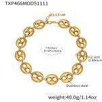 color: TXP466-Gold Necklace 41+6cm