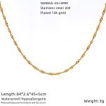 color: SN985G-45+5CM (Water Wave Chain)
